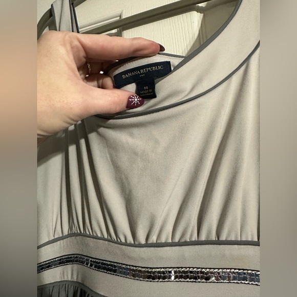 Lane Bryant grey color block dress with sequin detail - Picture 2 of 2